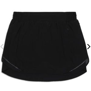 Lululemon skirt - black hotty hot high rise skirt